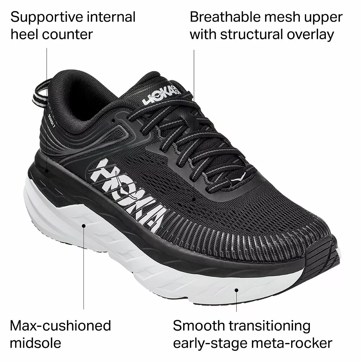 HOKA ONE ONE Bondi 7 Running Shoe Women's 23 HOKA ONE ONE Bondi 7 Running Shoe Women's - Image 23